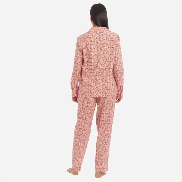NEW THE SLEEP CODE liberty print floral cotton classic long pj set in anoki rose - Picture 2 of 4